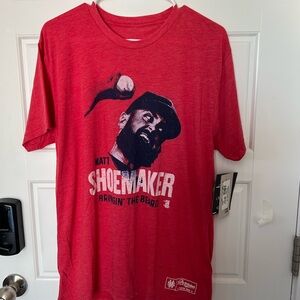 A17-Men’s Large Matt Shoemaker #52 T-Shirt Los Angeles Angels 108 Stitches Red